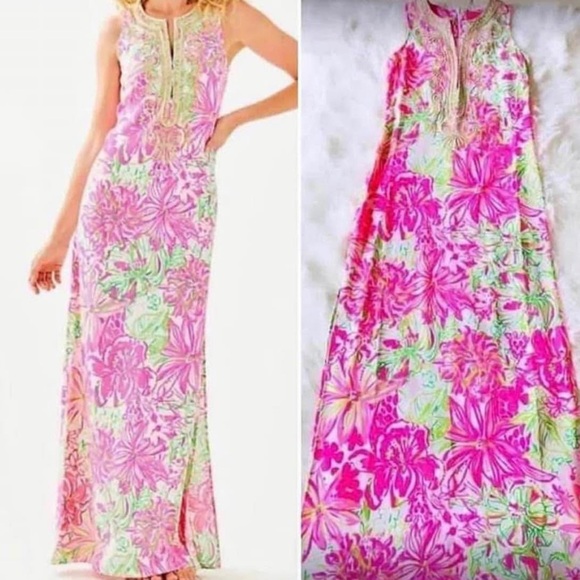 Lilly Pulitzer Dresses & Skirts - ISO this Lilly Pulitzer Carlotta Maxi dress 6 or 8!!!🦄🦄